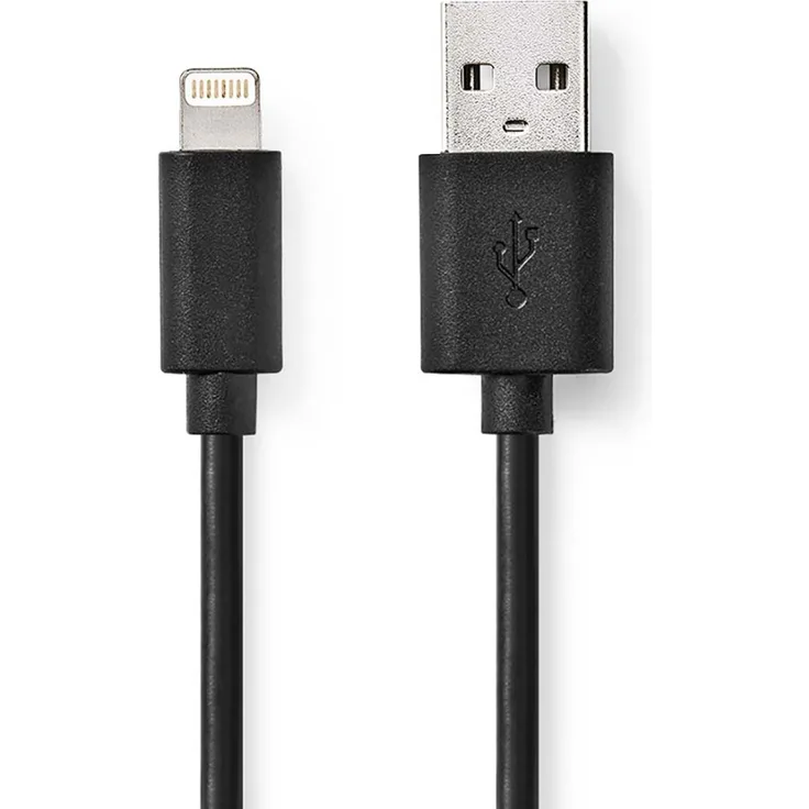 Nedis Daten-Ladekabel CCGP39300BK20 Apple Lightning 2m sw (CCGP39300BK20)