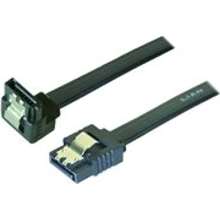 SATA III Kabel, 6 Gbit/s, 7pol SATA St. / 7pol SATA St., abgewinkelt, mit Verriegelung, ca. 0,75 m zum Anschluss von SATA Geräten (314036)
