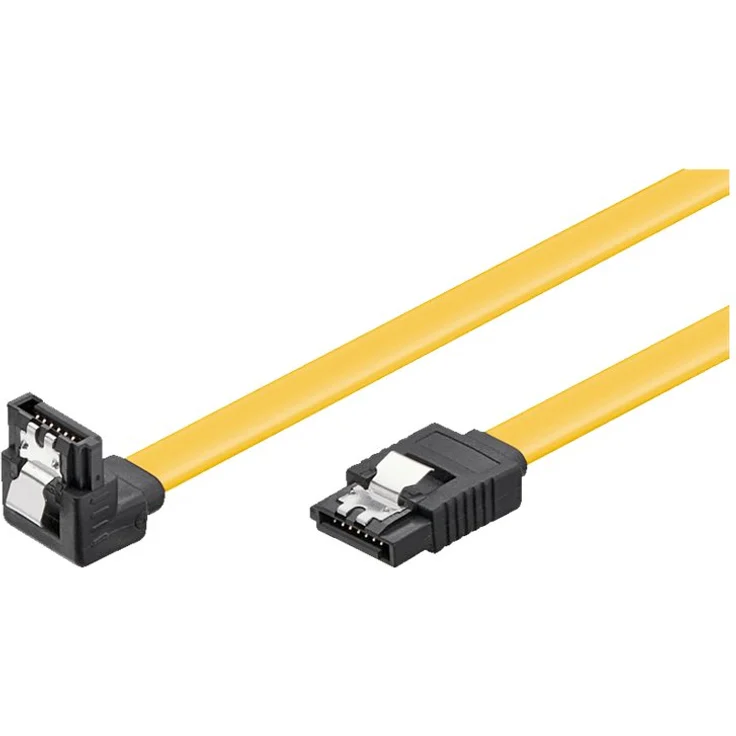 Goobay 95020 S-ATA Datenkabel für HDD, SDD, 6 Gbits SATA L-Typ Stecker auf SATA L-Typ Stecker 90° abgewinkelt, 50cm – Bild 3