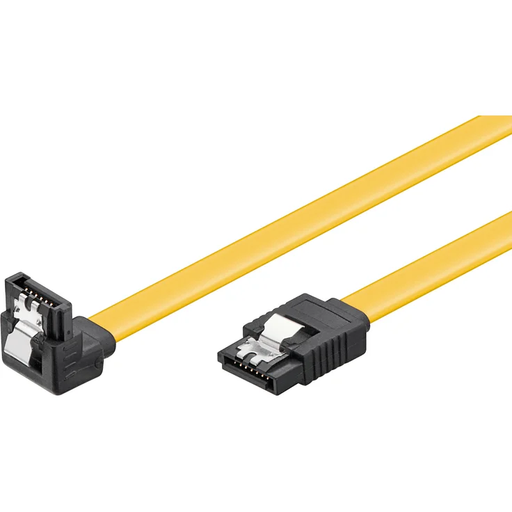 Goobay 95020 S-ATA Datenkabel für HDD, SDD, 6 Gbits SATA L-Typ Stecker auf SATA L-Typ Stecker 90° abgewinkelt, 50cm – Bild 1