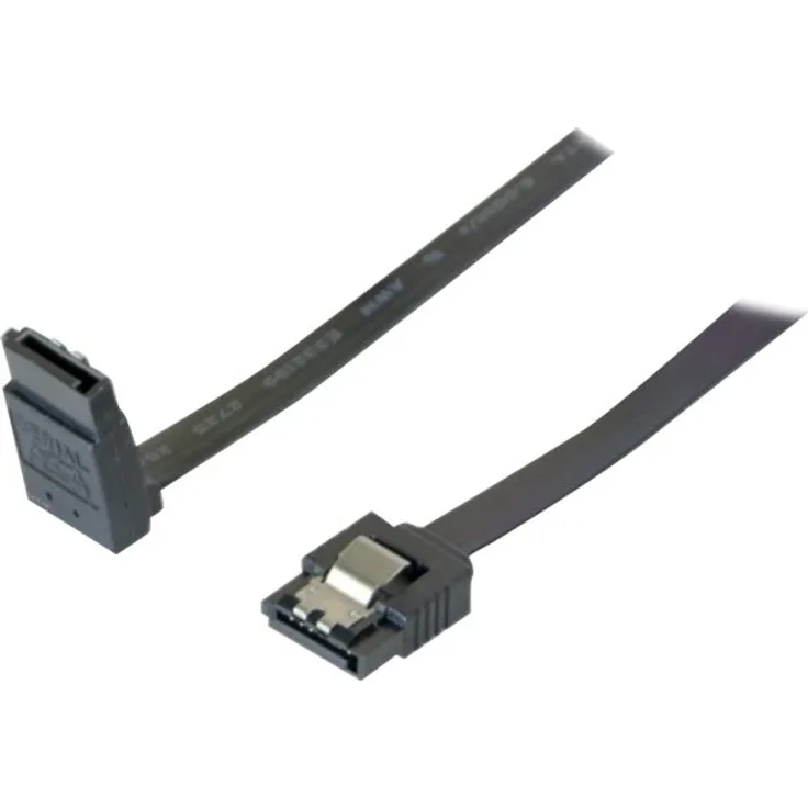 SATA III Kabel, 6 Gbit/s, 7pol SATA St. / 7pol SATA St., abgewinkelt, mit Verriegelung, ca. 0,5 m zum Anschluss von SATA Geräten (314037)