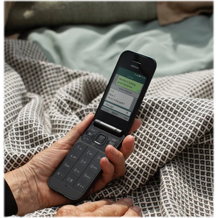 Nokia 2720 Flip Klapphandy (7,1cm (2,8 Zoll), 4GB Interner Speicher, 512MB RAM, Dual-SIM, KaiOS) schwarz – Bild 4