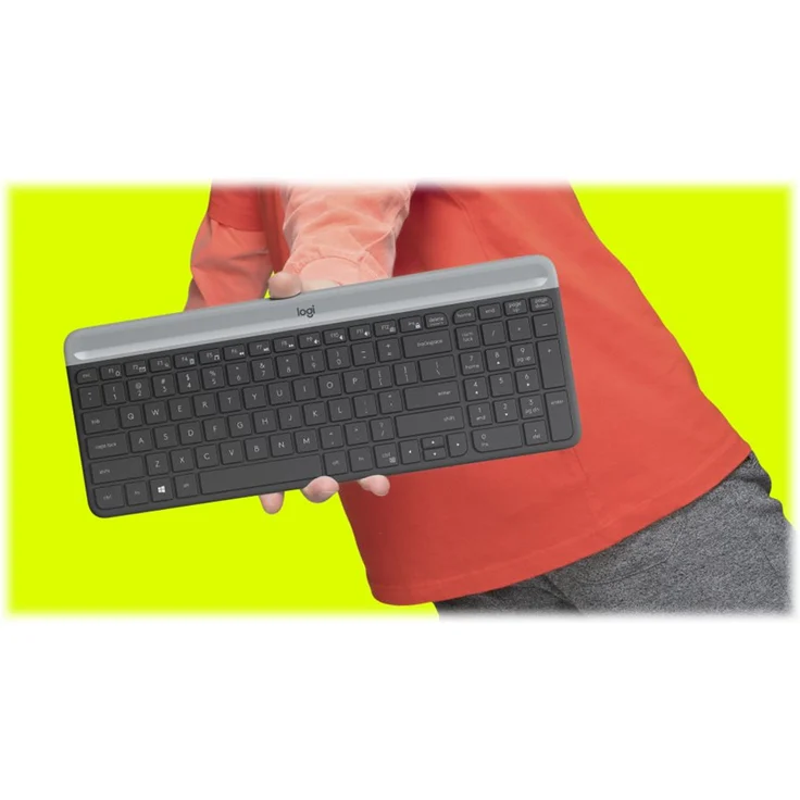 Logitech Slim Wireless Combo MK470 - Tastatur-und-Maus-Set - kabellos - 2.4 GHz - QWERTZ - Deutsch - Graphite (920-009188) – Bild 6