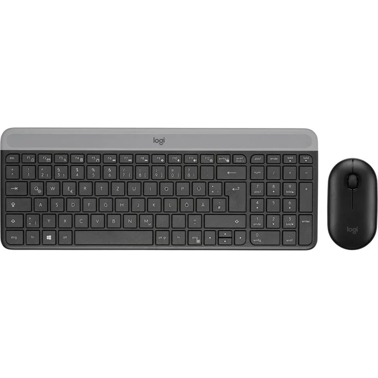 Logitech Slim Wireless Combo MK470 - Tastatur-und-Maus-Set - kabellos - 2.4 GHz - QWERTZ - Deutsch - Graphite (920-009188) – Bild 2