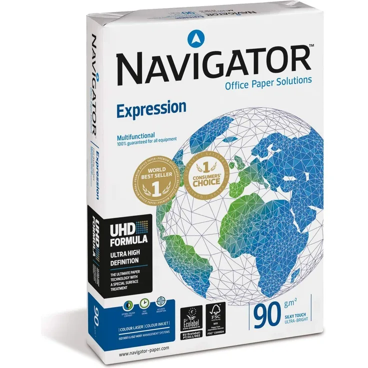 Navigator EXPRESSION Laser-/Inkjet-Druck A4 (210x297 mm) Matte 90 g/m² Weiß Forest Stewardship Council (FSC)