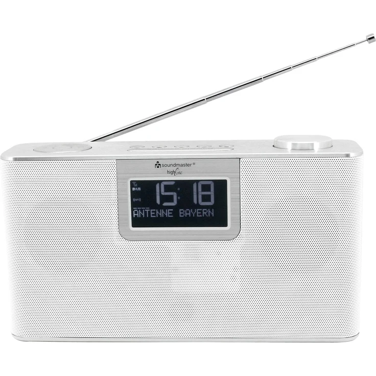 Soundmaster DAB700WE Tragbares Radio mit Bluetooth, LCD-Display, weiß – Bild 3