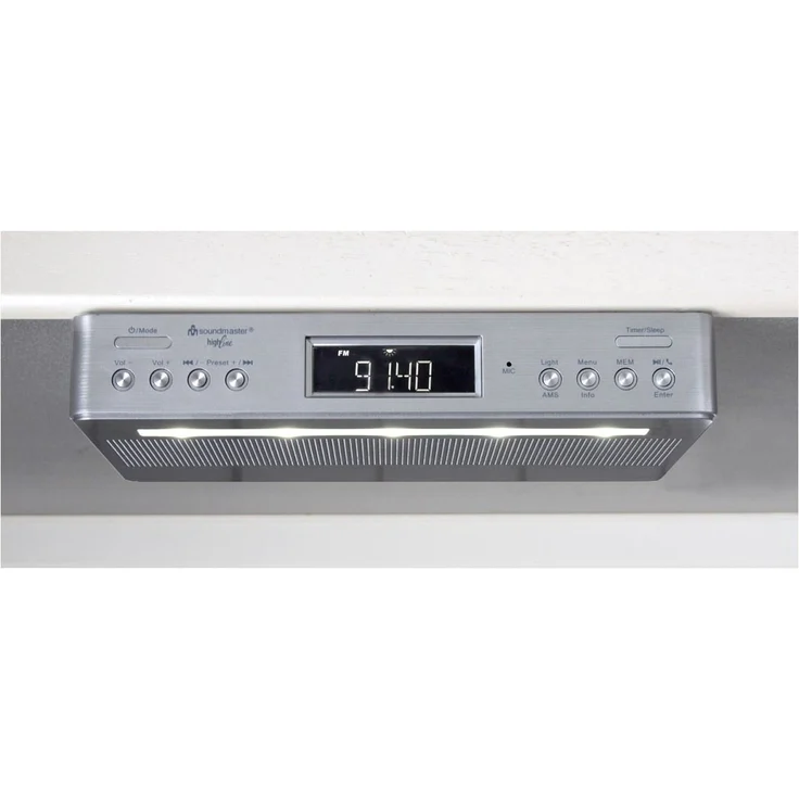 Soundmaster UR2045SI Unterbauradio mit Bluetooth, LCD-Display, silber – Bild 7
