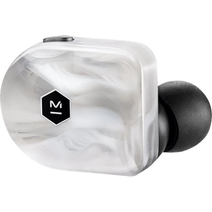 Master & Dynamic True Wireless Kopfhörer (3,5h Akkulaufzeit pro Ladung, Edelmetall-Ladecase, IPX4) White Marble – Bild 2