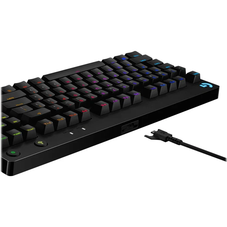 Logitech G Pro Mechanical Gaming Keyboard - Tastatur - backlit - USB - Pan-Nordic QWERTY - GX Blue Clicky - Schwarz (920-009391) – Bild 3