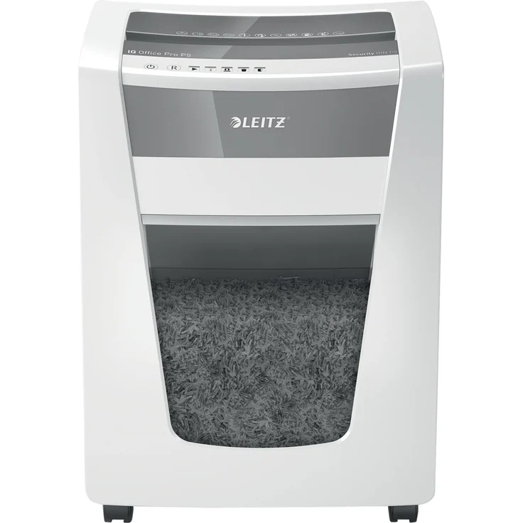 Leitz IQ Office Pro Aktenvernichter, Mikroschnitt, Sicherheitsstufe P5, 15 Blatt Kapazität, 30L Abfallbehälter, Schredder, Weiß, 80050000 – Bild 6