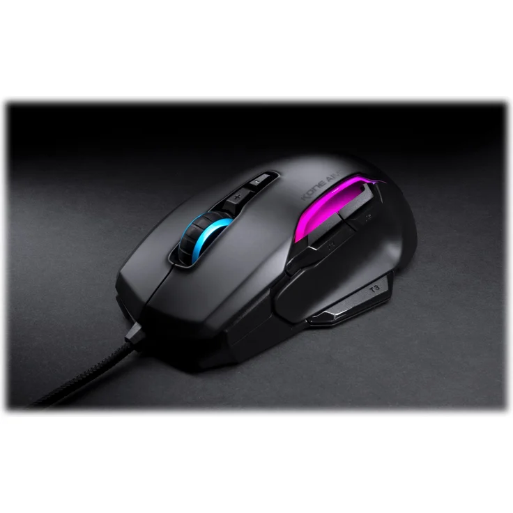 Roccat Kone AIMO Gaming Maus (hohe Präzision, Optischer Owl-Eye Sensor (100 bis 16.000 Dpi), RGB AIMO LED Beleuchtung, 23 programmierbare Tasten, Designt in Deutschland, USB), schwarz(remastered) – Bild 4