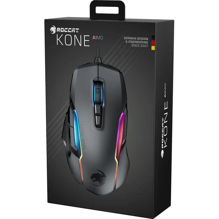 Roccat Kone AIMO Gaming Maus (hohe Präzision, Optischer Owl-Eye Sensor (100 bis 16.000 Dpi), RGB AIMO LED Beleuchtung, 23 programmierbare Tasten, Designt in Deutschland, USB), schwarz(remastered) – Bild 3