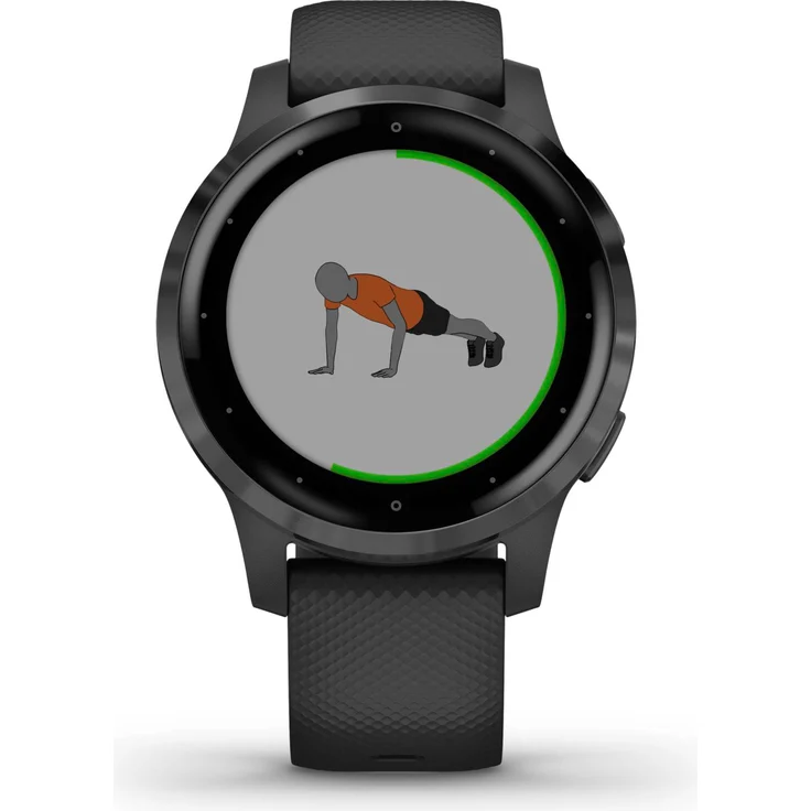 Garmin vívoactive 4S Smartwatch Unisex, 40mm, Silikonarmband, Schwarz/Schiefergrau – Bild 7