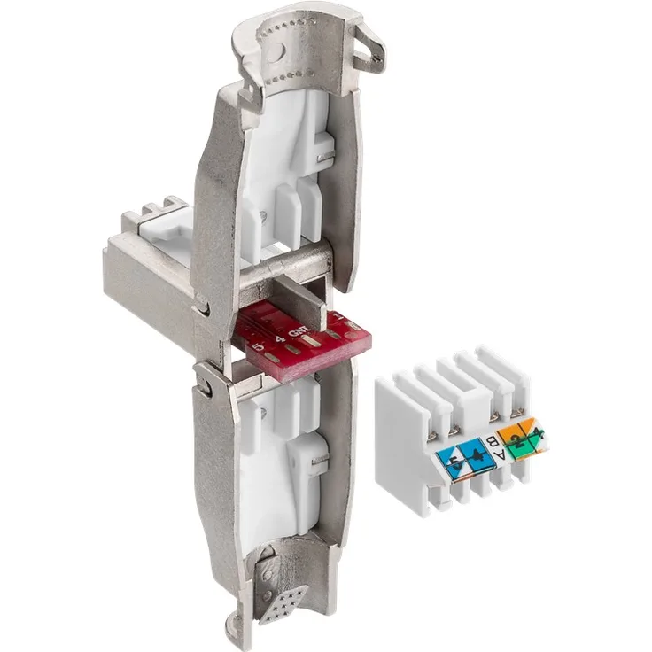 Goobay 38292 Werkzeugfreier RJ45 Stecker STP geschirmt, Cat 6A Schwarz