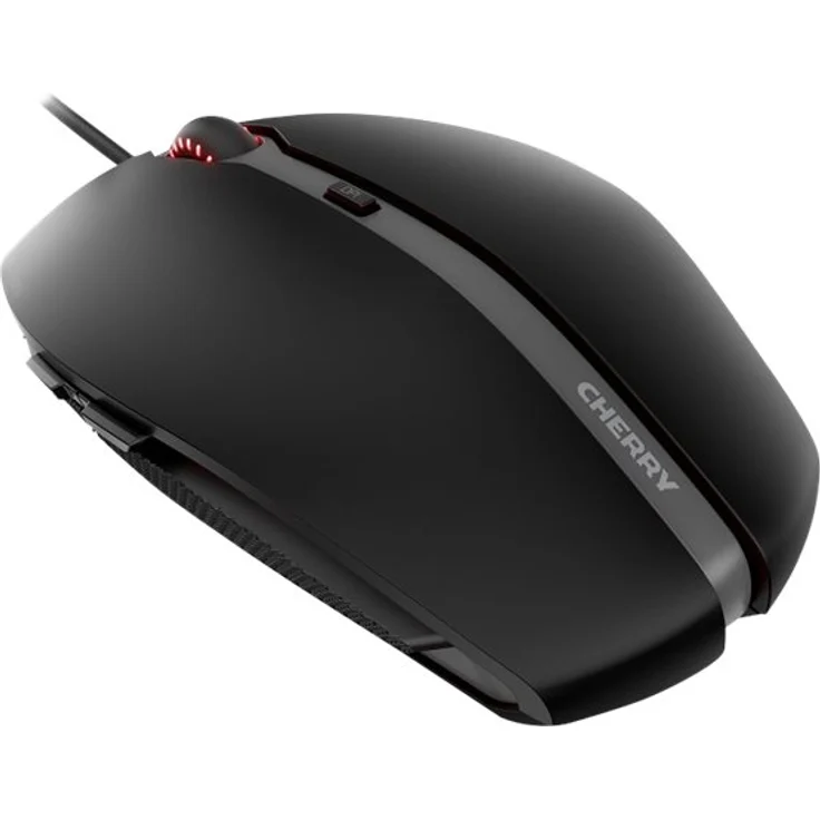 CHERRY GENTIX 4K – Kabelgebunden – 4K Präzision – Hochauflösend – Ultra HD – Gummierte Seiten – Office Mouse – Schwarz – Bild 2