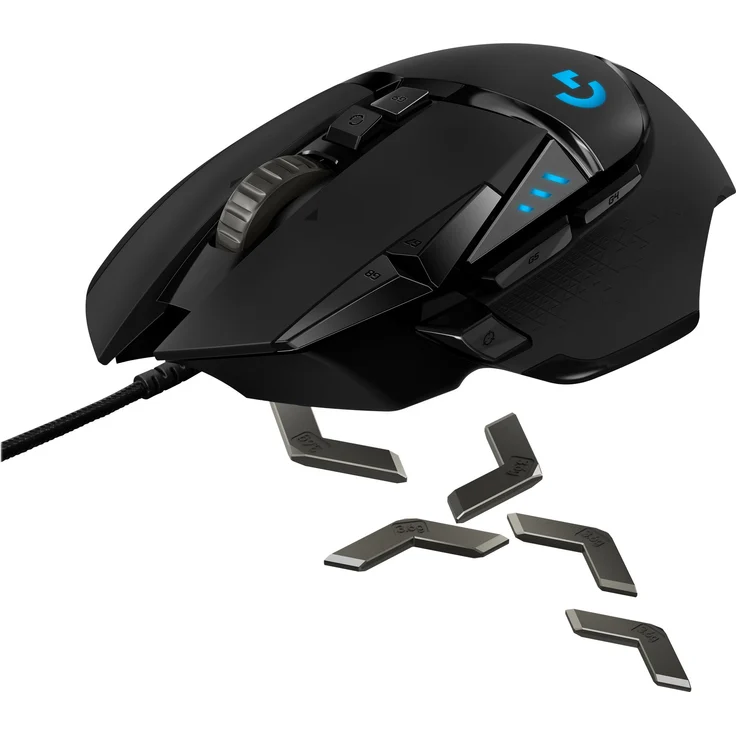 Logitech G502 LIGHTSPEED Wireless Gaming Maus, Kabellose Verbindung, USB-Anschluss, HERO 16000 DPI Sensor, RGB-Beleuchtung, Gewichtstuning, Powerplay-Kompatibel, PC-Mac - Schwarz, Englische Verpackung – Bild 2