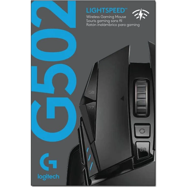 Logitech G502 LIGHTSPEED Wireless Gaming Maus, Kabellose Verbindung, USB-Anschluss, HERO 16000 DPI Sensor, RGB-Beleuchtung, Gewichtstuning, Powerplay-Kompatibel, PC-Mac - Schwarz, Englische Verpackung – Bild 13
