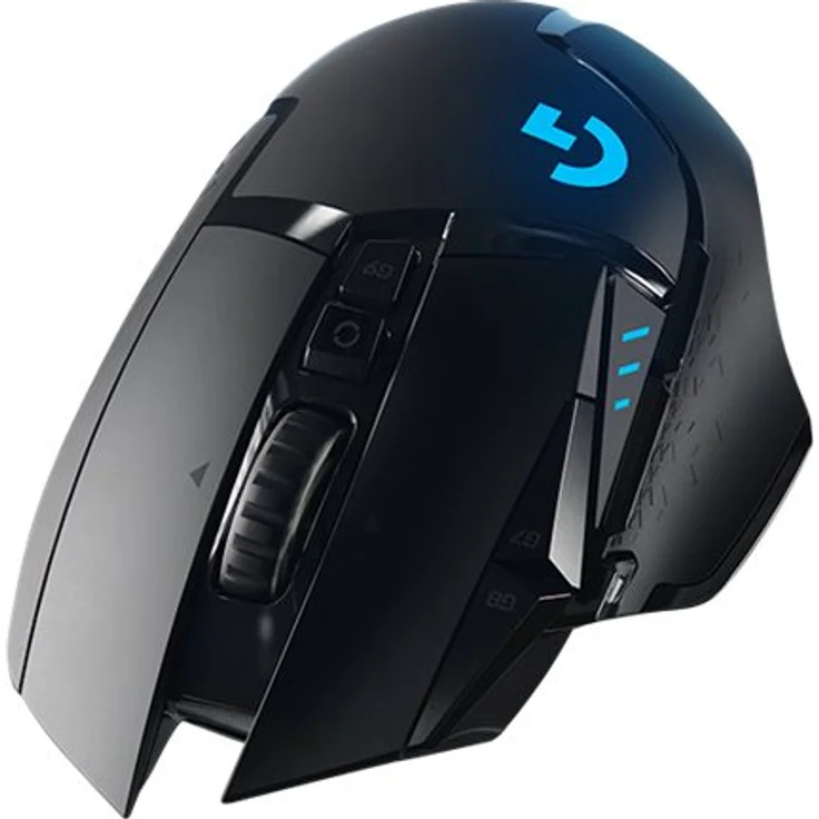 Logitech G502 LIGHTSPEED Wireless Gaming Maus, Kabellose Verbindung, USB-Anschluss, HERO 16000 DPI Sensor, RGB-Beleuchtung, Gewichtstuning, Powerplay-Kompatibel, PC-Mac - Schwarz, Englische Verpackung – Bild 12