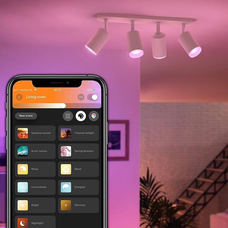 Philips Hue Bluetooth Fugato 4 Smart LED GU10 5.7 W Licht weiß und Farbe Kompatibel mit Alexa und Google Home – Bild 5