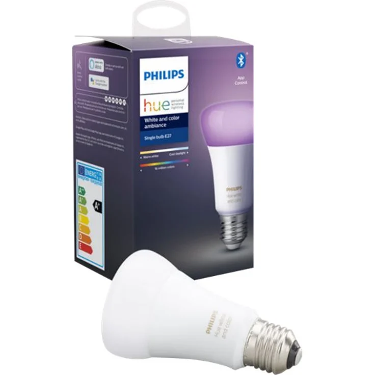 Philips Hue White & Color Ambiance E27 LED Lampe Einzelpack, dimmbar, bis zu 16 Millionen Farben, steuerbar via App, kompatibel mit Amazon Alexa (Echo, Echo Dot) – Bild 2