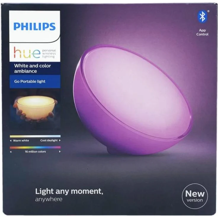Philips Hue White & Col. Amb. LED Tischleuchte Go, dimmbar, 16 Mio. Farben, steuerbar via App, kompatibel mit Amazon Alexa (Echo, Echo Dot) – Bild 6