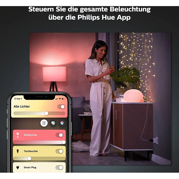 Philips Hue Smart Plug, smarte Steckdose, kompatibel mit Amazon Alexa (Echo, Echo Dot), Google Assistant, Philips Hue und ZigBee, weiß – Bild 4