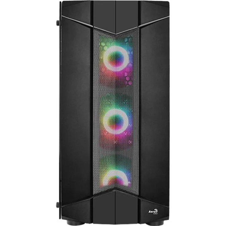 Aerocool SENTINEL, ATX PC-Gehäuse, gehärtetes Glas, 3 RGB-Lüfter 120 mm – Bild 2