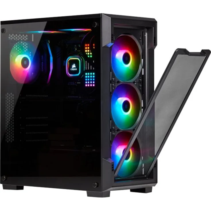 Corsair iCUE 220T RGB Airflow Gehärtetes Glas Mid-Tower ATX Smartes Gaming Gehäuse, schwarz – Bild 12