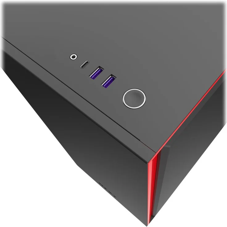 NZXT H710i - ATX-Mid-Tower-Gehäuse für Gaming-PCs - Front USB-C Port - Tempered Glass-Seitenfenster mit Schnellspanner - Vertikale GPU Montage möglich - Für Wasserkühlung nutzbar - Schwarz-Rot – Bild 15