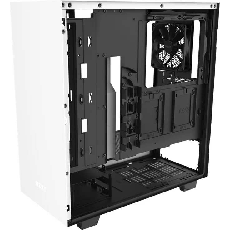 NZXT H510 - Kompaktes ATX-Mid-Tower-Gehäuse für Gaming-PCs - Front I-O USB Type-C Port - Tempered Glass-Seitenfenster - managementsystem - Für Wasserkühlung nutzbar - Weiß-Schwarz – Bild 13