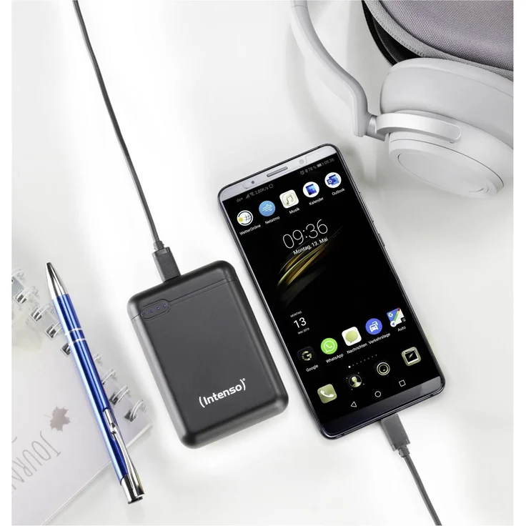Intenso Powerbank XS10000, externes Ladegerät (10000mAh, geeignet für Smartphone-Tablet PC-MP3 Player-Digitalkamera) schwarz – Bild 4