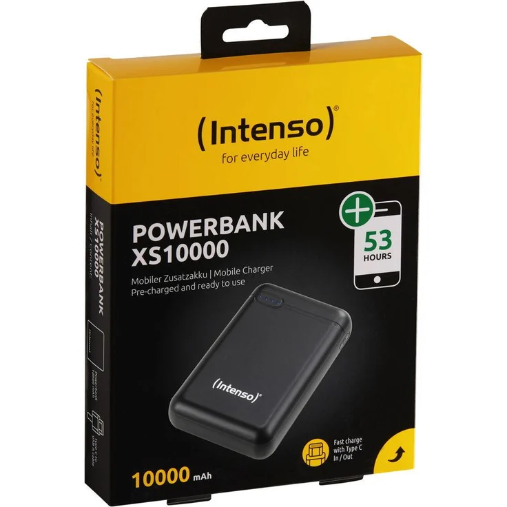 Intenso Powerbank XS10000, externes Ladegerät (10000mAh, geeignet für Smartphone-Tablet PC-MP3 Player-Digitalkamera) schwarz – Bild 3