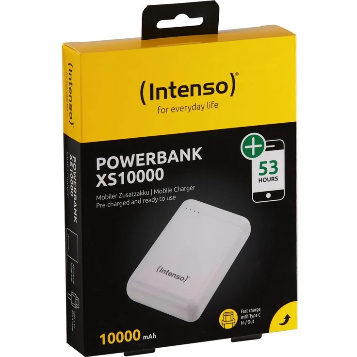 Intenso Powerbank XS 10000, externes Ladegerät (10000mAh, geeignet für Smartphone-Tablet PC-MP3 Player-Digitalkamera) weiß – Bild 2