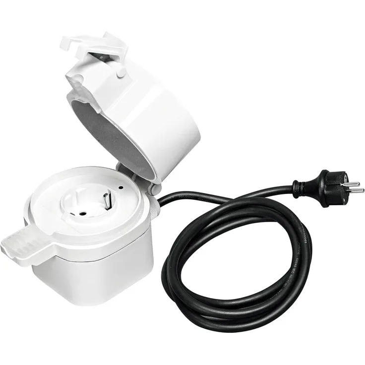LEDVANCE Smart+ Outdoor Plug, ZigBee schaltbare Steckdose, für die Lichtsteuerung in Ihrem Smart Home, Direkt kompatibel mit Echo Plus und Echo Show (2. Gen.), Kompatibel mit Philips Hue Bridge