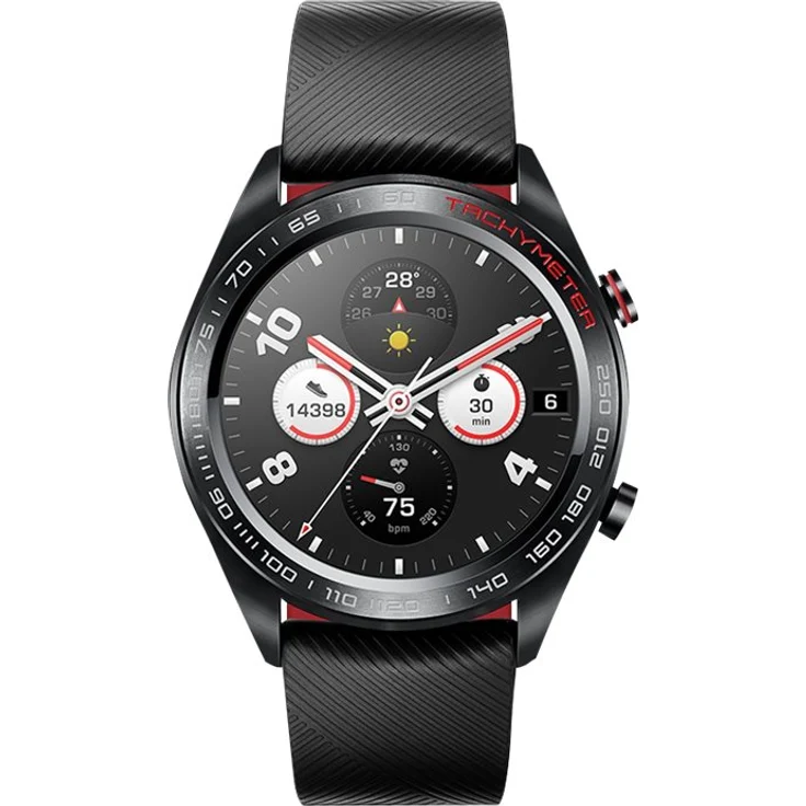 Honor Watch Meteorite Smartwatch GPS, Unisex, 42,8mm, Black/Red – Bild 8