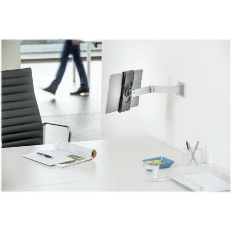 Durable 893423 Tablet Wandhalterung (mit Schwenkarm für Tablets 7-13 Zoll, 360° drehbar mit Diebstahlsicherung) silber-anthrazit – Bild 2