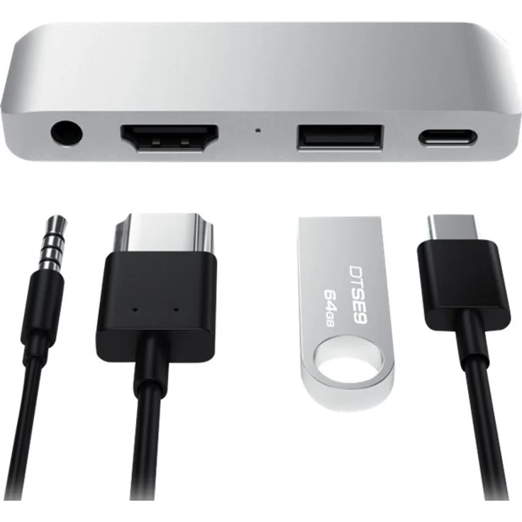 Satechi Aluminum Type-C Mobile Pro Hub für iPad Pro Silber (ST-TCMPHS) – Bild 5