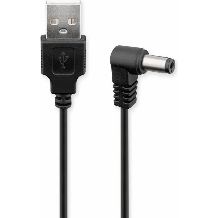 Goobay USB-DC-Kabel 5,5 x 2,1 mm, 1 m, Schwarz - für die Stromübertragung von USB-A-Port zu DC-Geräten (55158) – Bild 2