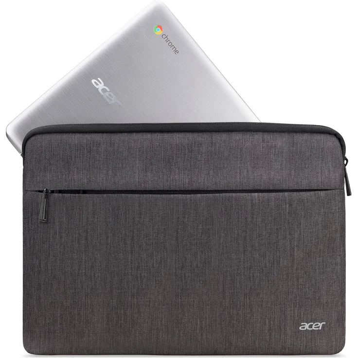 Acer Laptop Tasche - Protective Sleeve (geeignet für bis zu 14 Zoll (35,6 cm) Laptops und Chromebooks, universelle Schutzhülle, mit Fronttasche) grau – Bild 3