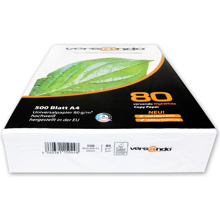 500 Blatt Versando Kopierpapier DIN A4, 80g/qm – Bild 3