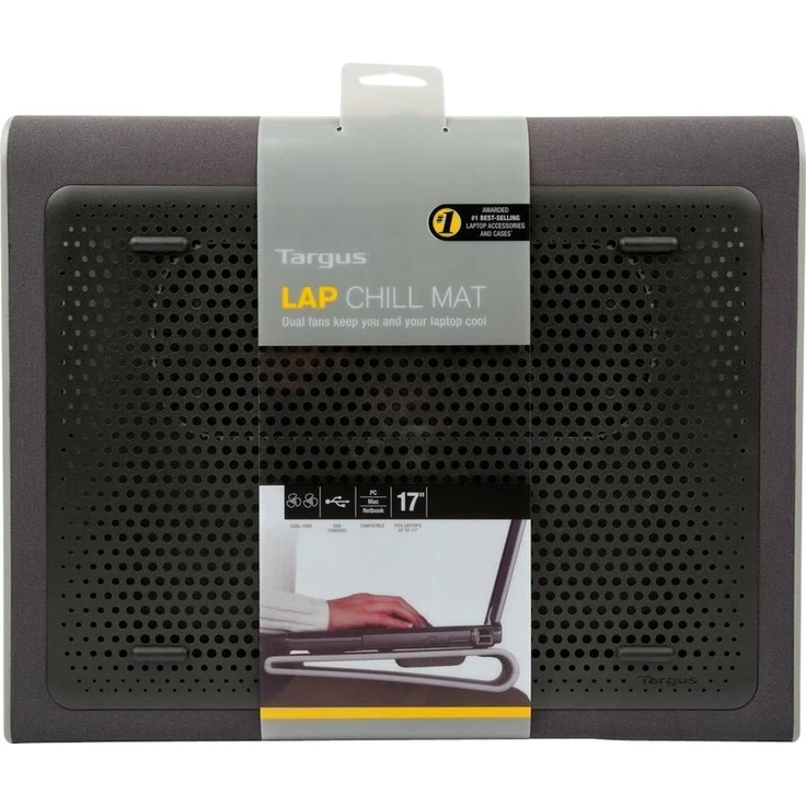 Targus Laptop Kühler Cooling Pad mit 2 Ventilatoren für Laptops bis 17'', ergonomischer und komfortabler belüfteter Laptop Ständer Schwarz, AWE55GL – Bild 5
