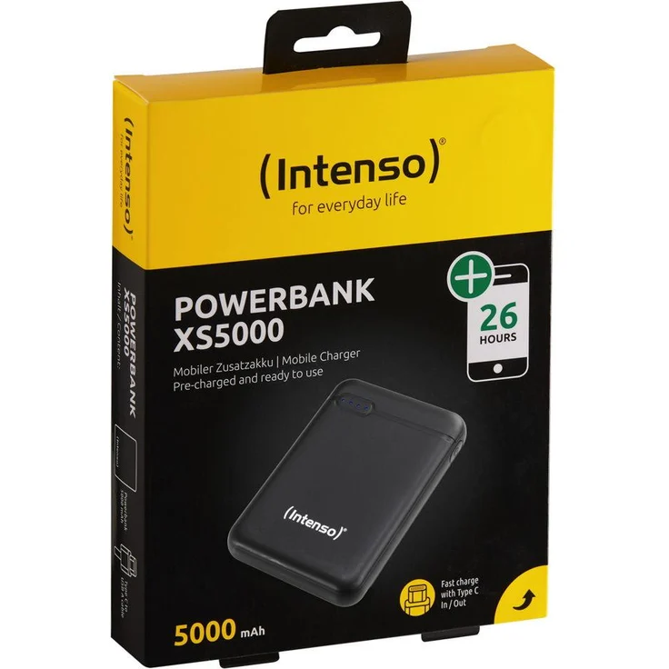 Intenso Powerbank XS 5000, externes Ladegerät (5000mAh, geeignet für Smartphone-Tablet PC-MP3 Player-Digitalkamera) schwarz – Bild 3