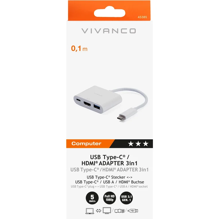 Vivanco CC UC UACHD USB-C Adapter HDMI Ladung HUB – Bild 8