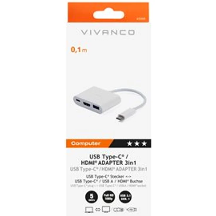 Vivanco CC UC UACHD USB-C Adapter HDMI Ladung HUB – Bild 7