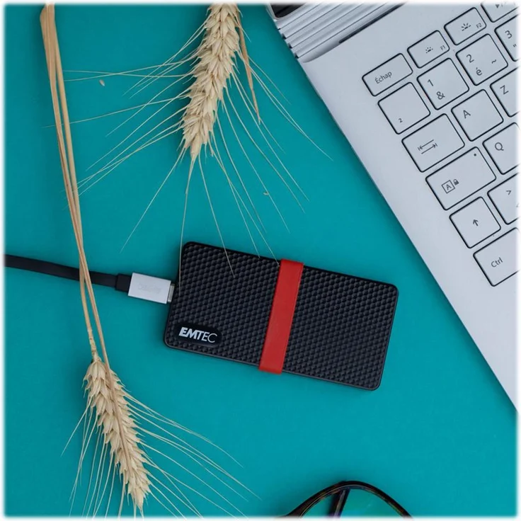EMTEC SSD Power Plus X200 - Solid-State-Disk - 128 GB - extern (tragbar) - USB 3.1 Gen 1 (USB-C Steckverbinder) (ECSSD128GX200) – Bild 3