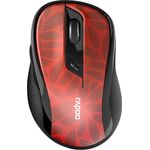 Rapoo M500 kabellose Multimodus-Maus - Bluetooth 3.0, 4.0, 2,4 GHz Verbindung, einstellbarer HD-Sensor, rot