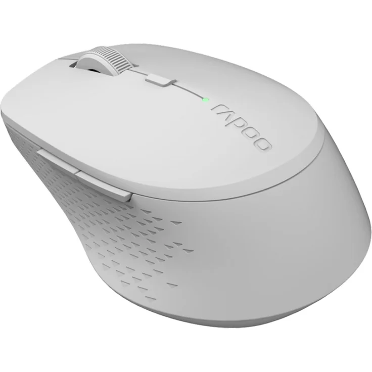 Rapoo M300 kabellose Multimodus-Maus - Bluetooth 3.0, 4.0, 2,4 GHz, 1.600 DPI Sensor, geräuschlose Tasten, hellgrau – Bild 3