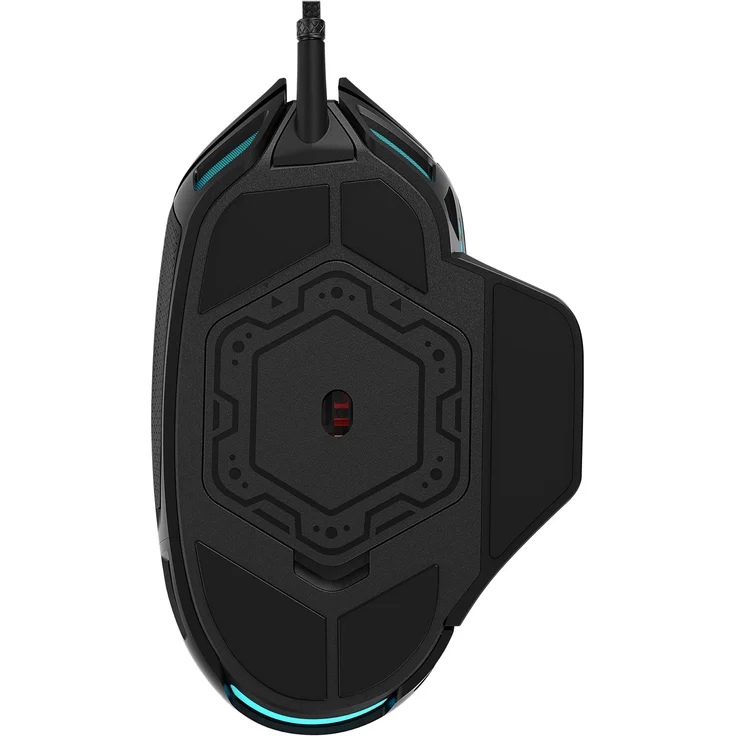 Corsair Nightsword RGB, Anpassbare Performance FPS-MOBA-Optisch-Gaming-Maus (18.000DPI Optisch Sensor, Gewichtssystem, 10 vollständig programmierbare Tasten, RGB-LED-Hintergrundbeleuchtung) schwarz – Bild 6