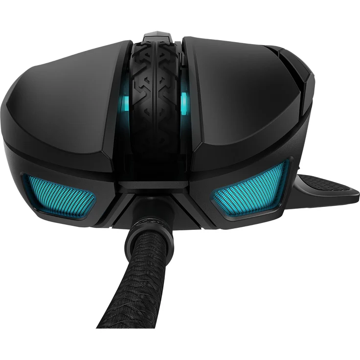 Corsair Nightsword RGB, Anpassbare Performance FPS-MOBA-Optisch-Gaming-Maus (18.000DPI Optisch Sensor, Gewichtssystem, 10 vollständig programmierbare Tasten, RGB-LED-Hintergrundbeleuchtung) schwarz – Bild 2