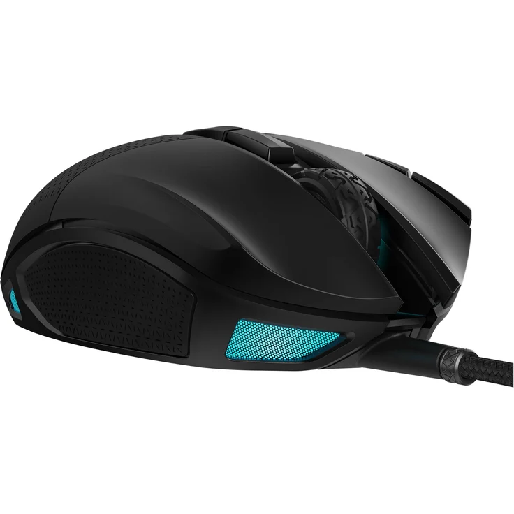 Corsair Nightsword RGB, Anpassbare Performance FPS-MOBA-Optisch-Gaming-Maus (18.000DPI Optisch Sensor, Gewichtssystem, 10 vollständig programmierbare Tasten, RGB-LED-Hintergrundbeleuchtung) schwarz – Bild 4